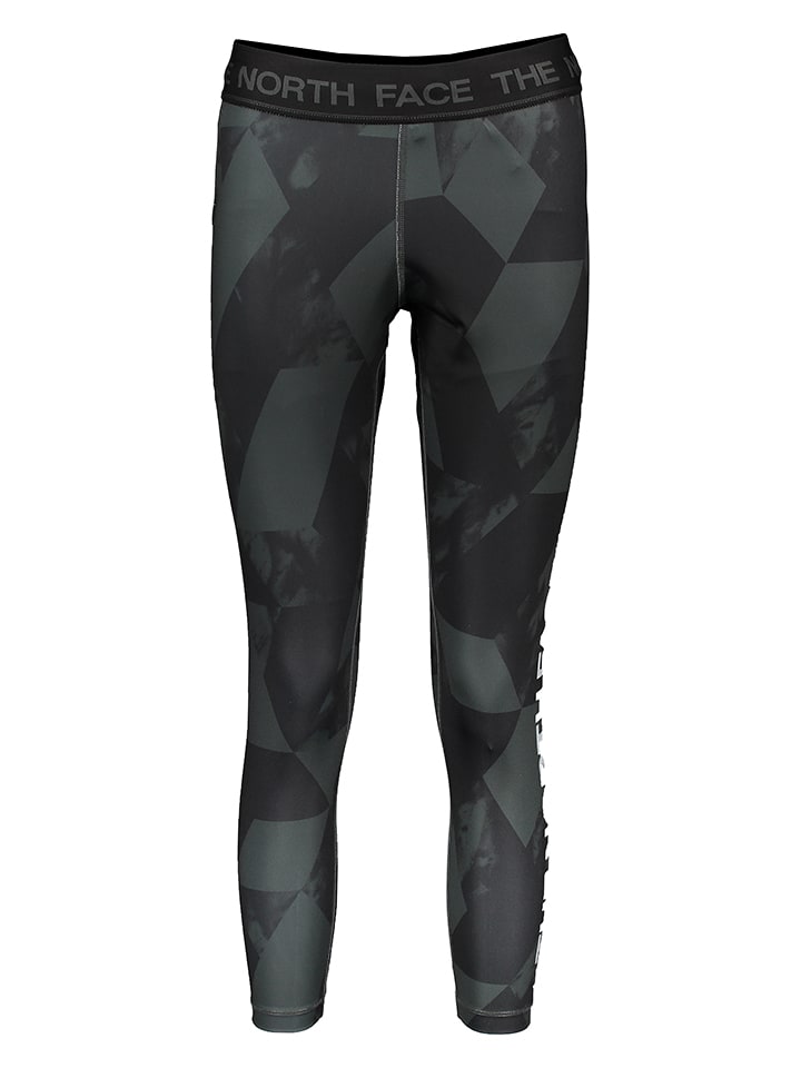 The North Face Legginsy sportowe "Flex" w kolorze szaro-czarnym rozmiar: L