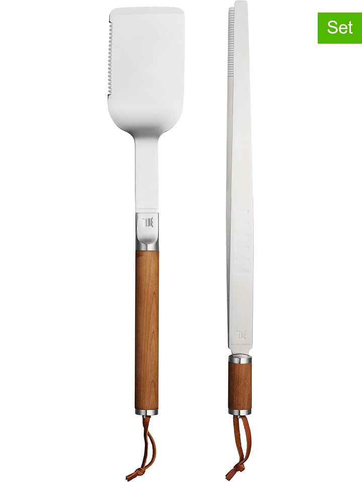 Fiskars 2-częściowy zestaw "Norden" w kolorze srebrno-brązowym - 44,1 cm rozmiar: onesize