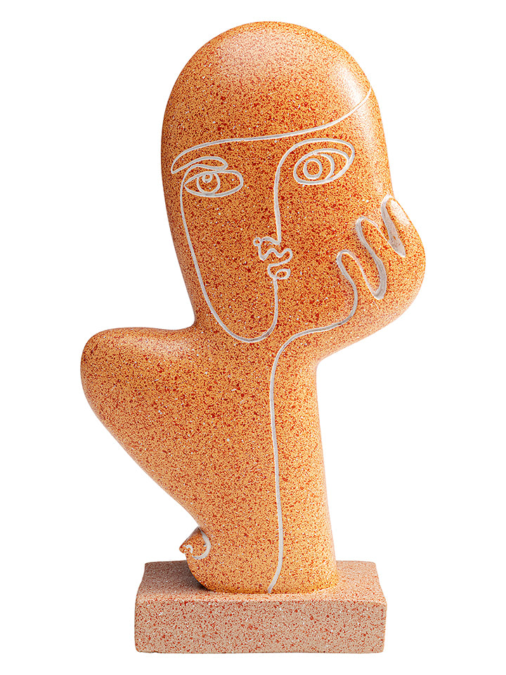 Kare Dekoracja "Thought" w kolorze jasnobrązowym - 15,5 x 27 x 6 cm rozmiar: onesize