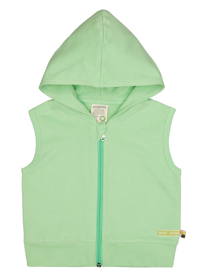loud + proud Kamizelka dresowa w kolorze zielonym rozmiar: 98/104