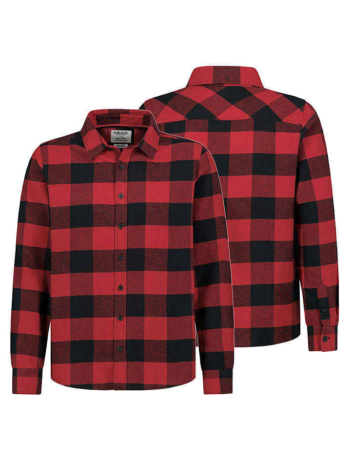 Sublevel Koszula w kolorze czarno-czerwonym rozmiar: M