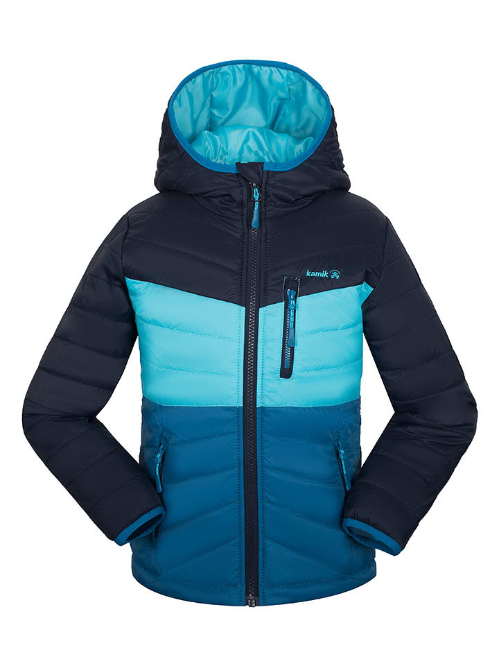 Kamik Całoroczna kurtka pikowana "Harley" w kolorze granatowo-niebiesko-błękitnym rozmiar: 110