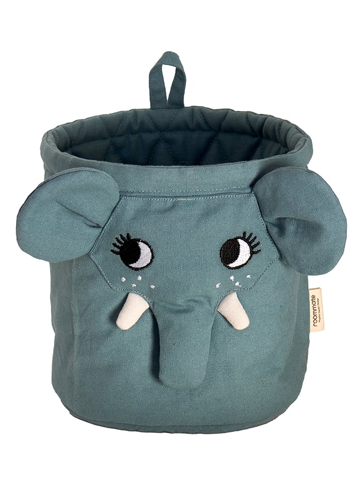 roommate Kosz "Elephant" w kolorze niebieskoszarym - wys. 18 x Ø 18 cm rozmiar: onesize