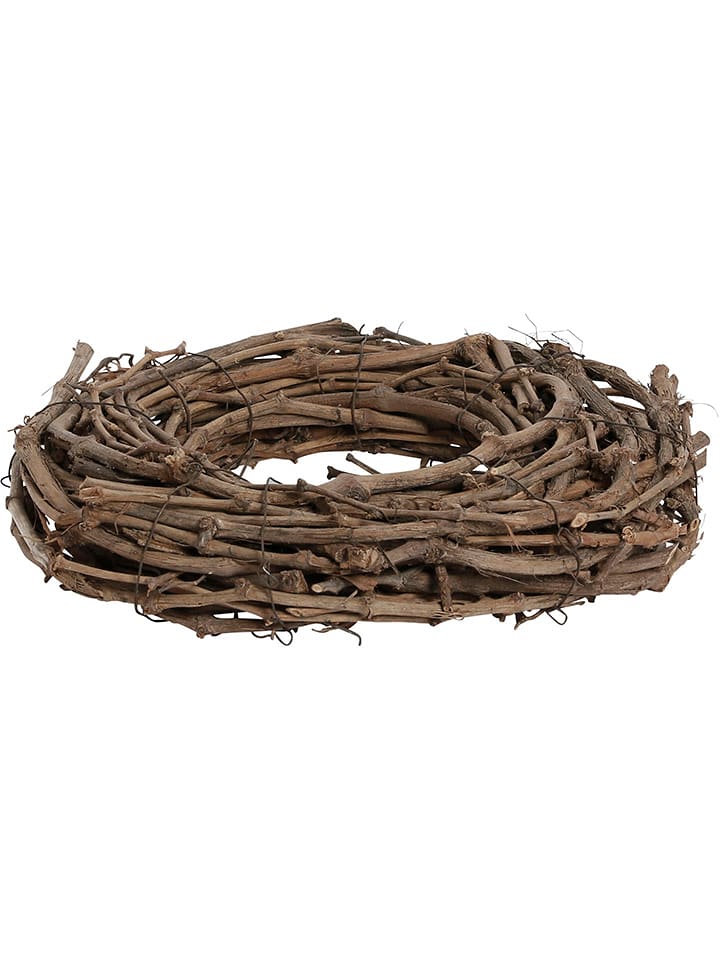 POSIWIO Wieniec dekoracyjny w kolorze brązowym - Ø 40 cm rozmiar: onesize