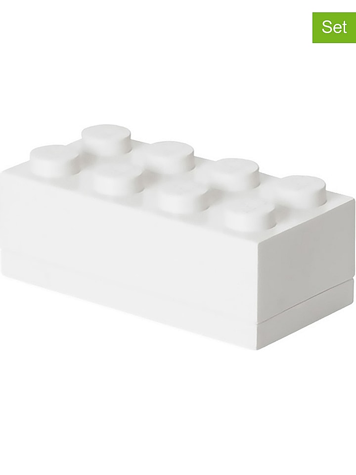 LEGO Pojemniki (3 szt.) "Mini 8" w kolorze białym - 9,2 x 4,3 x 4,6 cm rozmiar: onesize