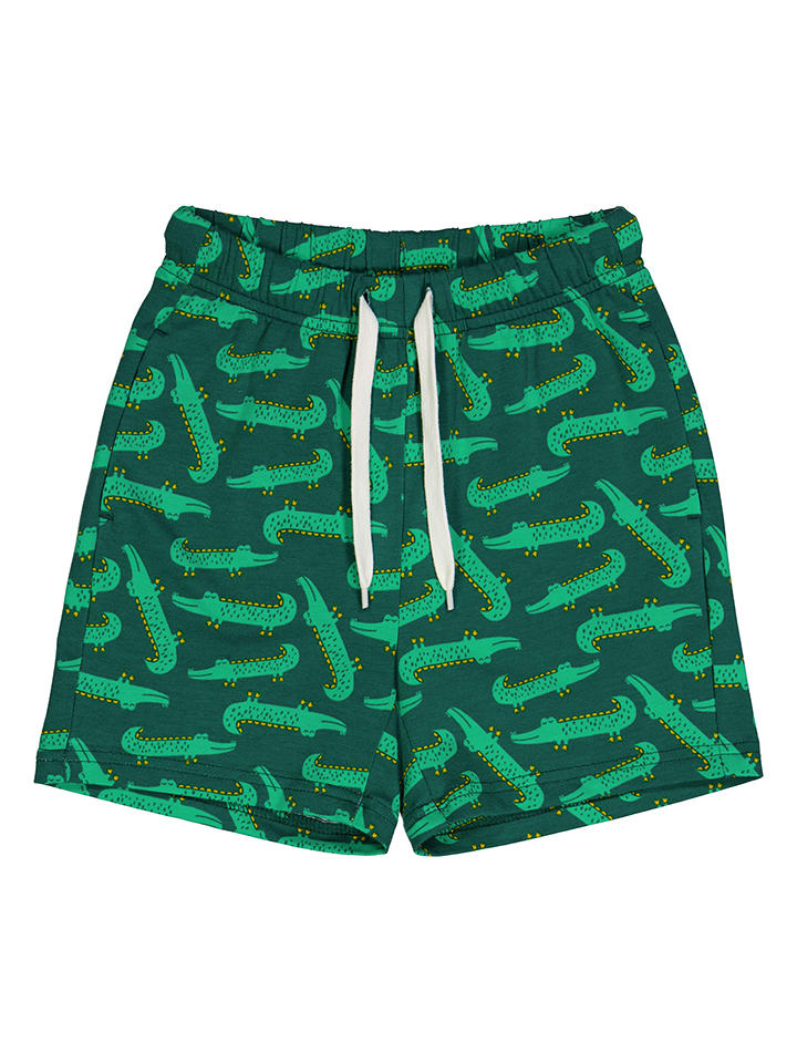 Fred´s World by GREEN COTTON Szorty dresowe "Croco" w kolorze zielonym rozmiar: 110
