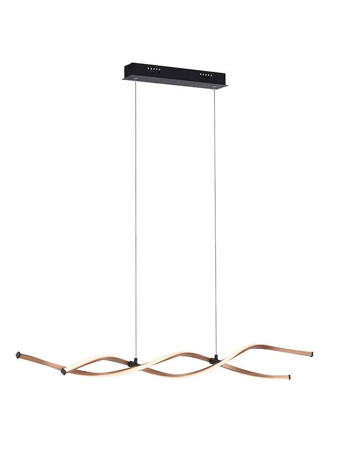 JUST LIGHT. Lampa wisząca LED "Polia" w kolorze złoto-czarnym - 110 x 120 x 8 cm rozmiar: onesize