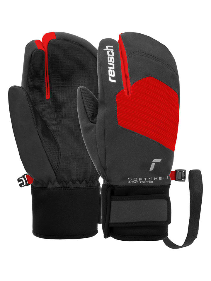 Reusch Rękawiczki narciarskie "Simon R-TEX® XT" w kolorze antracytowo-czerwonym rozmiar: 6