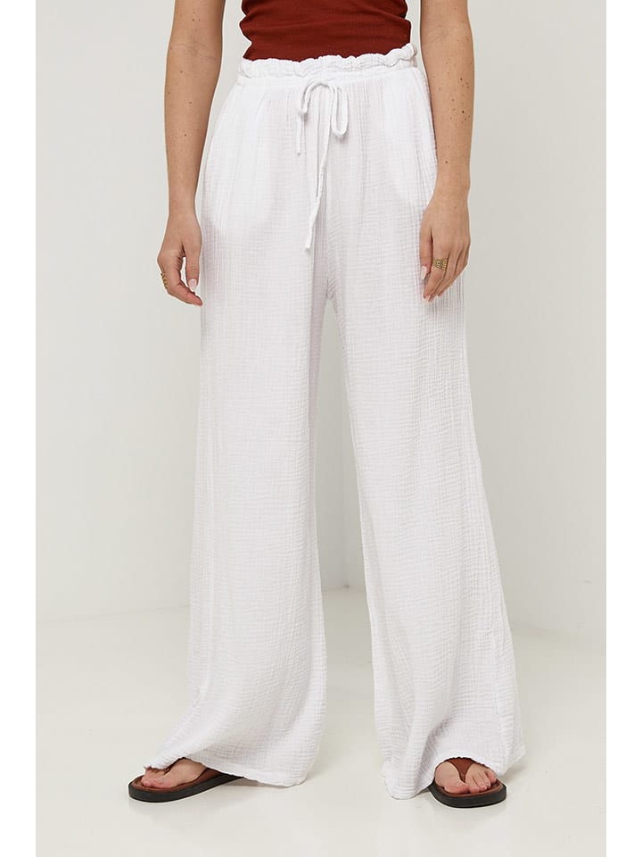 Rodier Lin Lniane spodnie w kolorze białym rozmiar: S/M