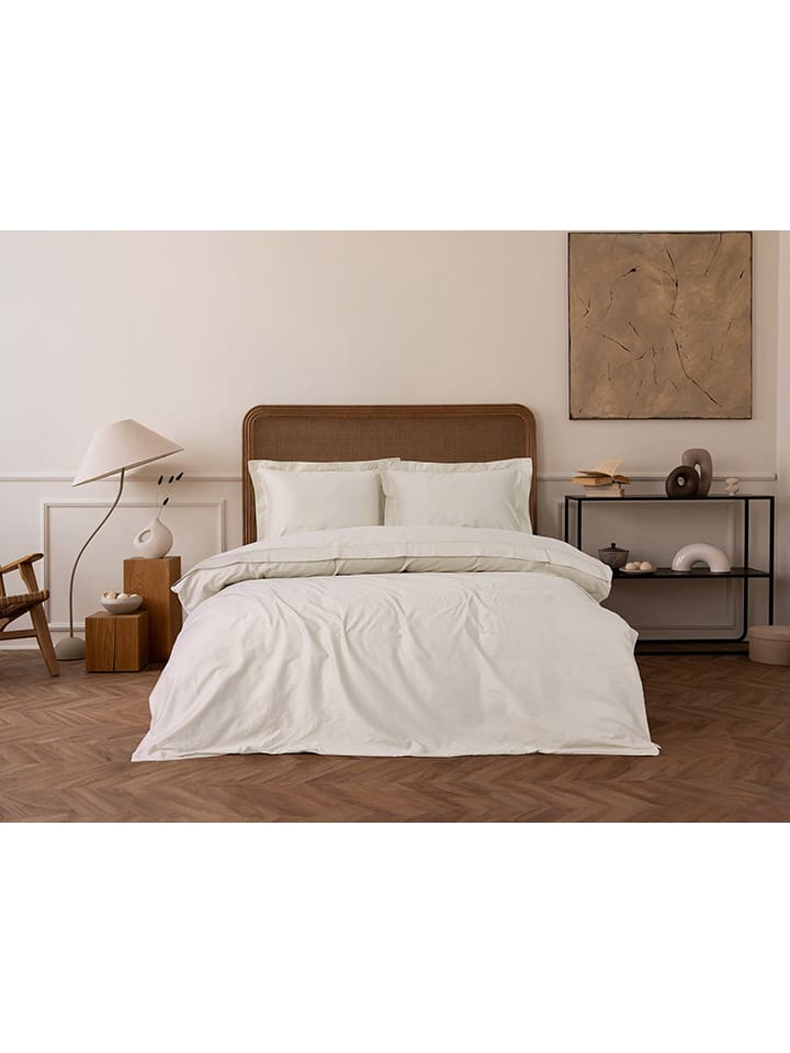 Colourful Cotton Komplet pościeli satynowej "Elegant" w kolorze beżowym rozmiar: 260x220 cm