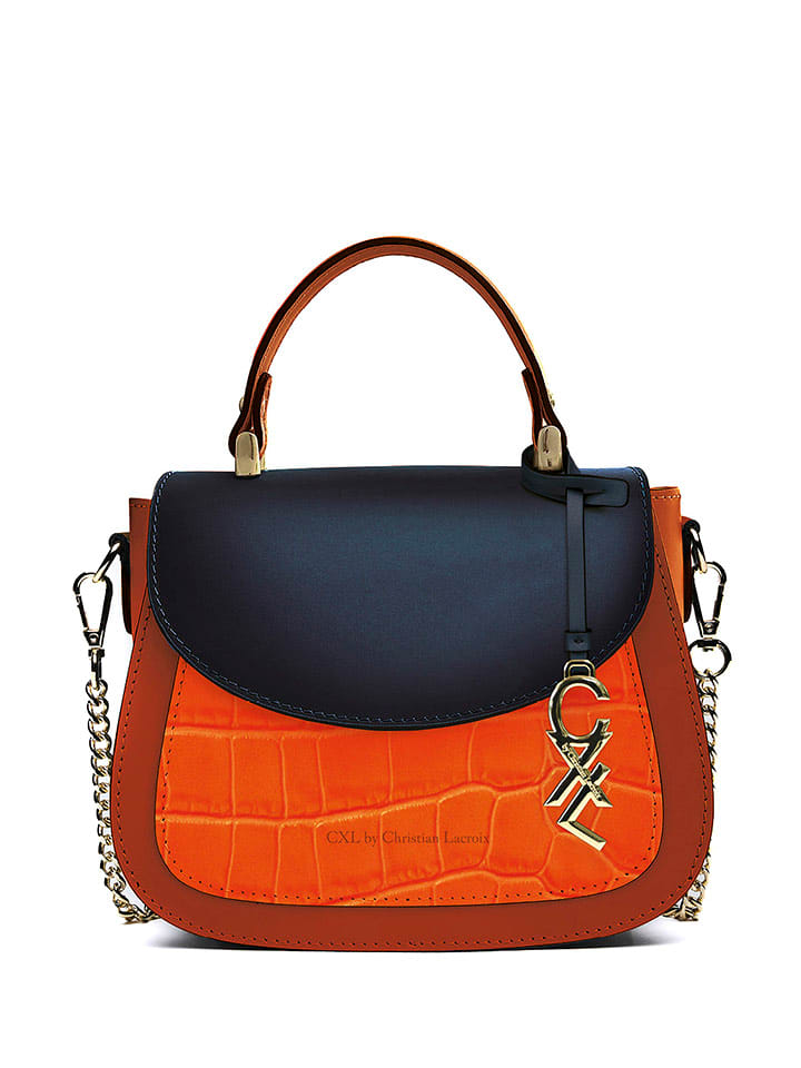 CXL by Christian Lacroix Skórzana torebka w kolorze granatowo-czerwonym - 23 x 20 x 11 cm rozmiar: onesize