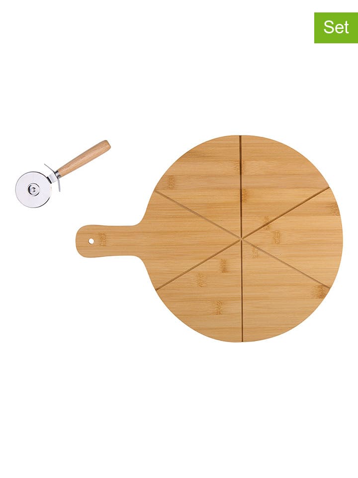 Alpina 2-częściowy zestaw w kolorze jasnobrązowym do pizzy - Ø 34 cm rozmiar: onesize