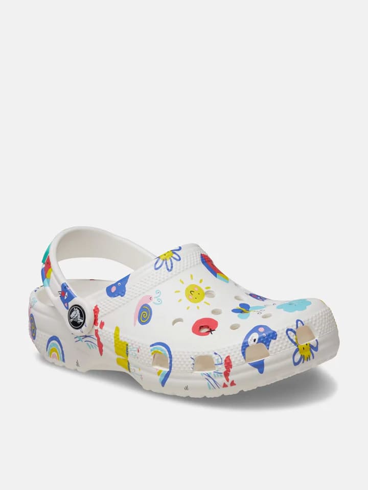 Crocs Chodaki "Classic Doodle" w kolorze białym rozmiar: 19/20