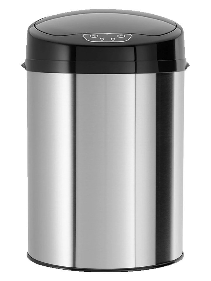 Echtwerk Kosz w kolorze srebrnym na śmieci z czujnikiem - 9 l rozmiar: onesize