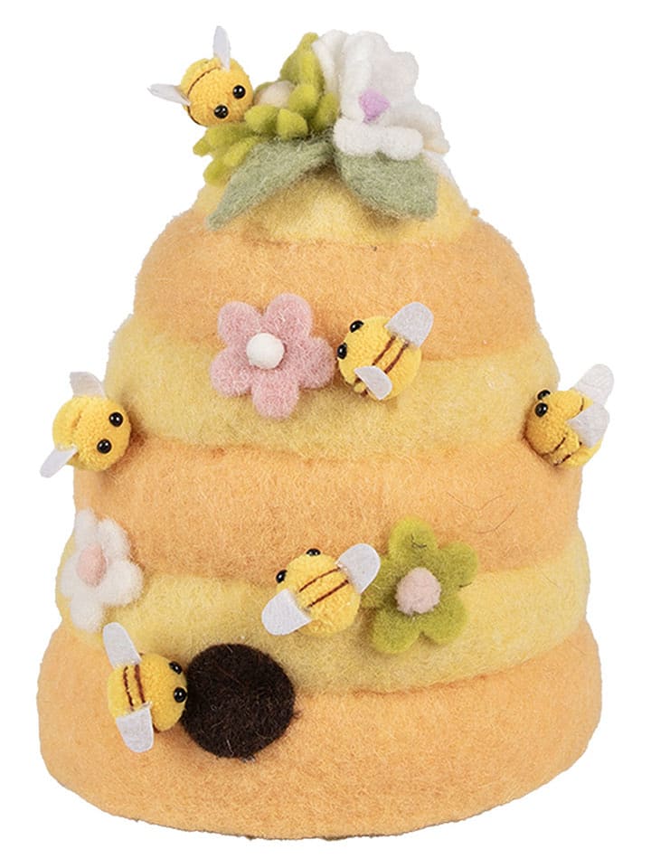 Clayre & Eef Dekoracja w kolorze żółtym - wys. 21 x Ø 16 cm rozmiar: onesize