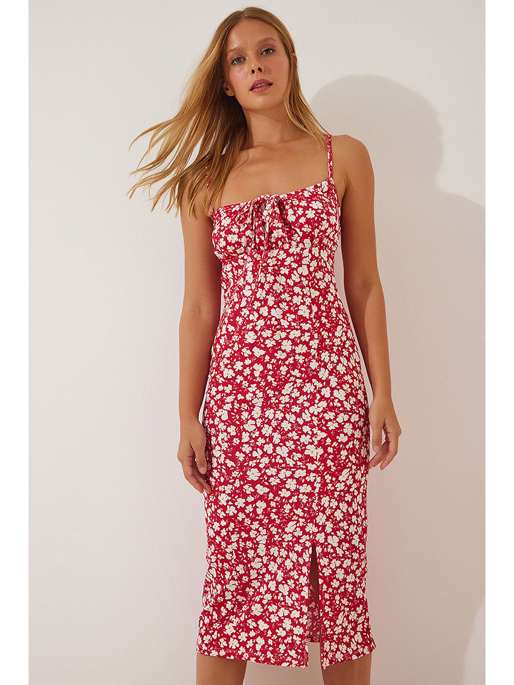 Happiness Istanbul Sukienka w kolorze czerwono-białym rozmiar: 38