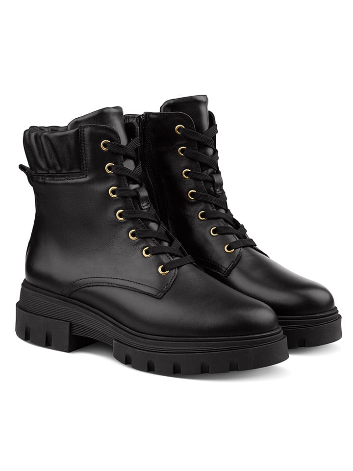 LaShoe Skórzane botki w kolorze czarnym rozmiar: 40