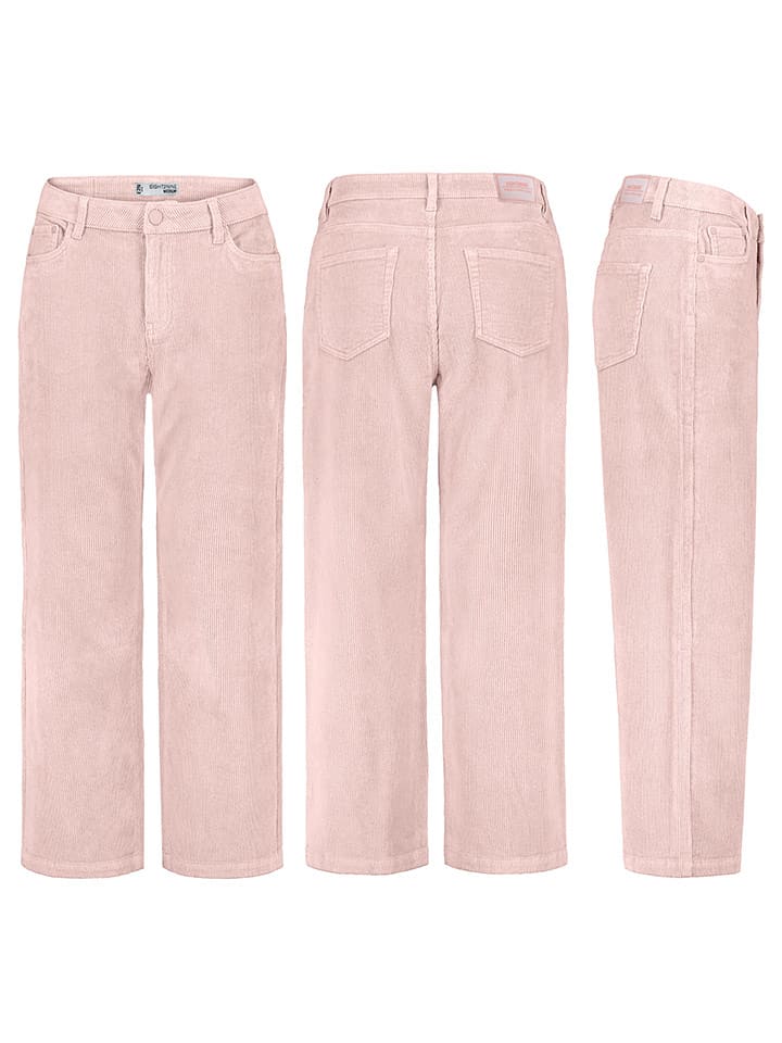 Eight2Nine Spodnie sztruksowe w kolorze jasnoróżowym rozmiar: XL