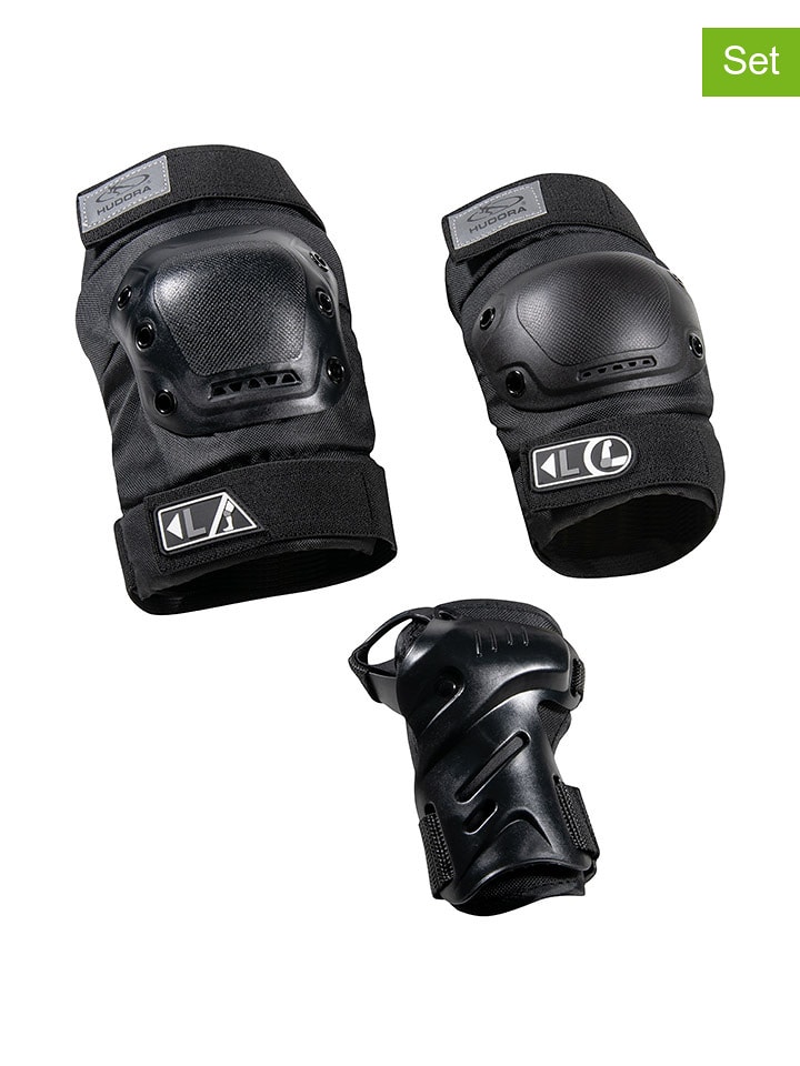 Hudora 6-częściowy zestaw ochraniaczy "Pro" w kolorze czarnym rozmiar: XL