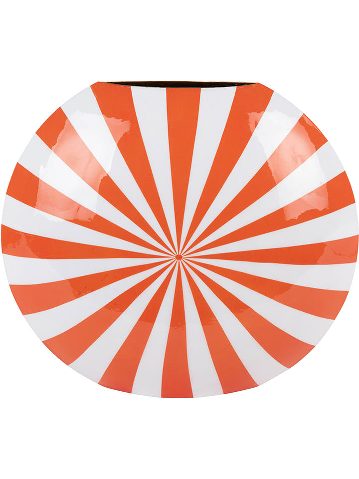 Present Time Wazon "Candy Swirl" w kolorze pomarańczowo-białym - wys. 35 cm rozmiar: onesize