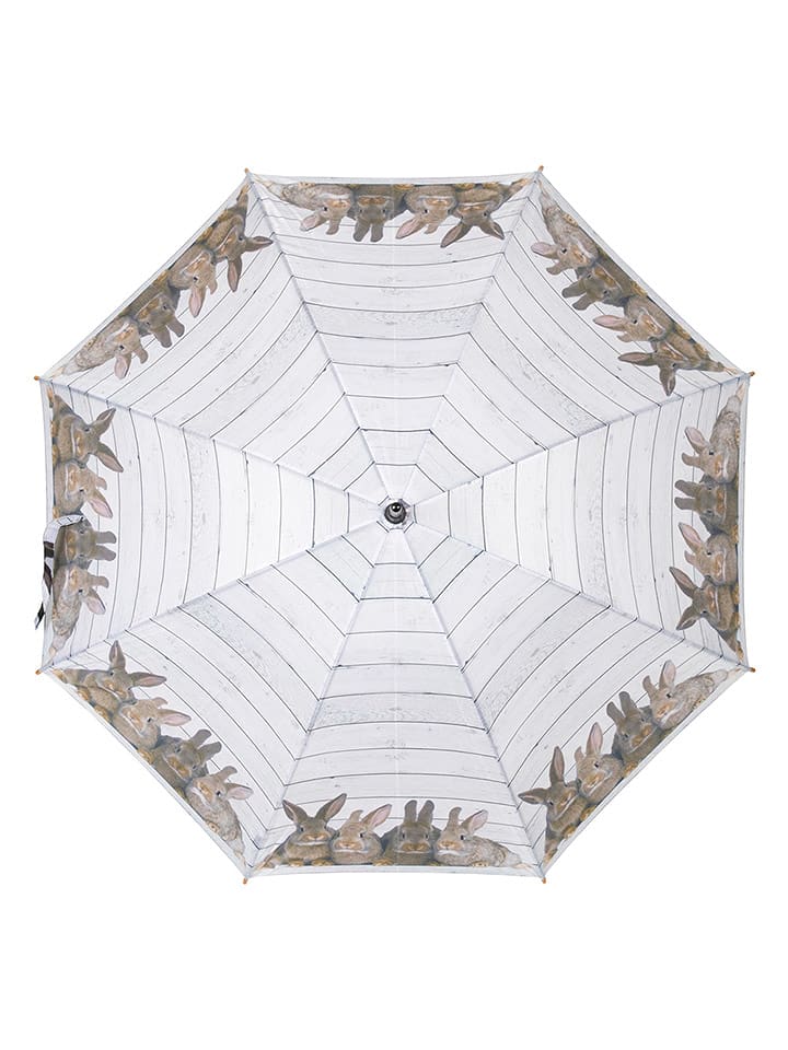 Mars & More Parasol "Rabbits" w kolorze biało-jasnobrązowym - Ø 105 cm rozmiar: onesize