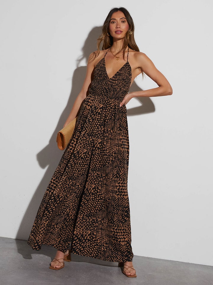 LA Angels Sukienka w kolorze brązowo-czarnym rozmiar: L