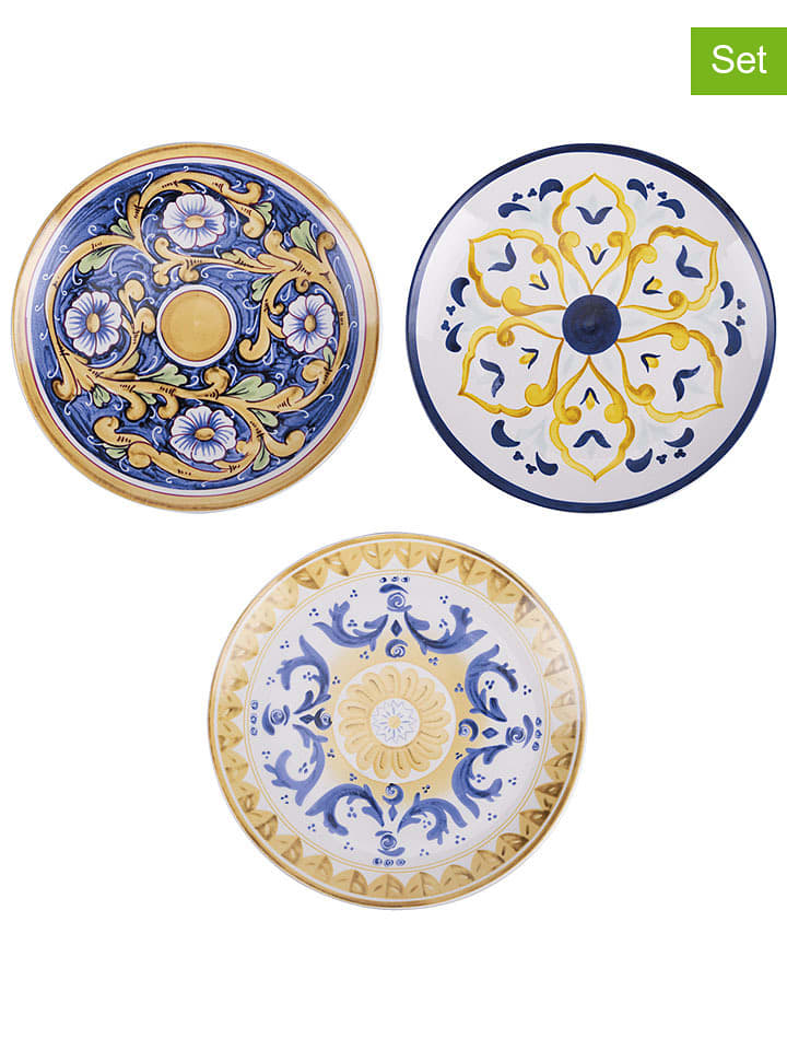 Villa d´Este Talerze (6 szt.) "Sicilia" ze wzorem na owoce - Ø 19,3 cm rozmiar: onesize