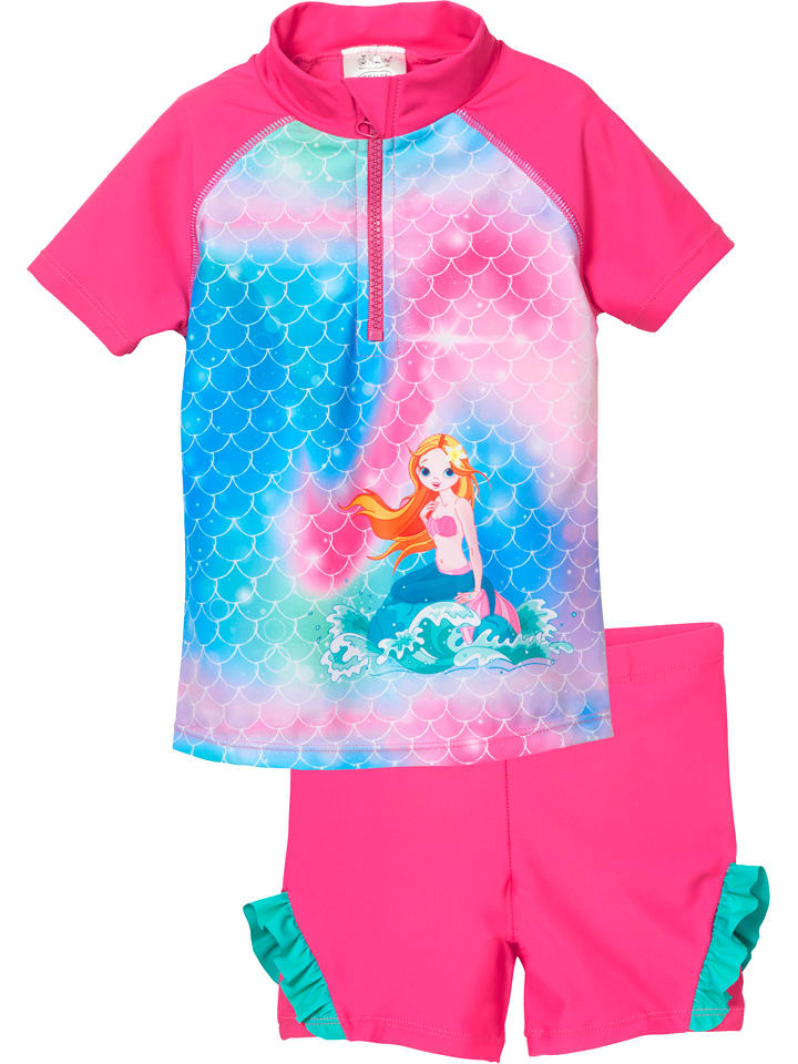 Playshoes 2-częściowy zestaw kąpielowy w kolorze różowym ze wzorem rozmiar: 86/92