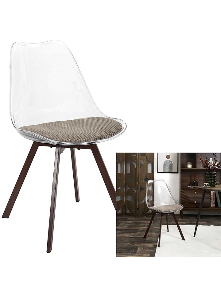 The Concept Factory Krzesło w kolorze brązowo-szarobrązowym rozmiar: onesize