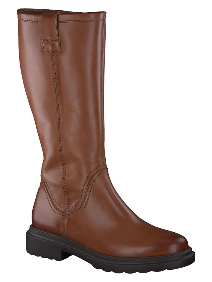 Paul Green Skórzane kozaki w kolorze jasnobrązowym rozmiar: 38