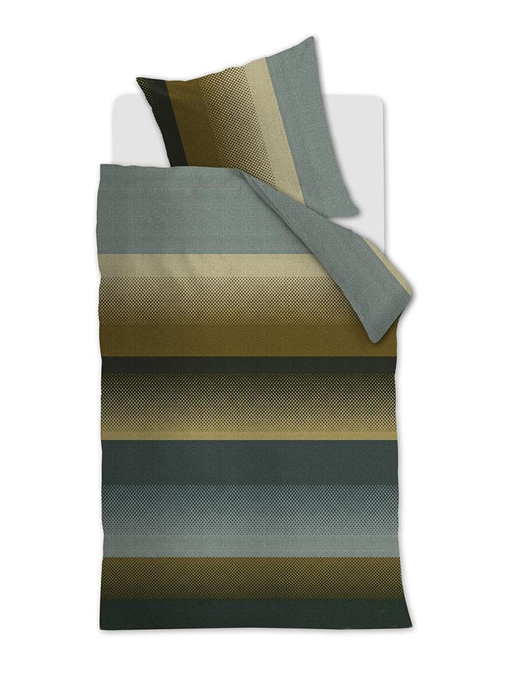 Beddinghouse Komplet pościeli satynowej "Luke" w kolorze zielonym rozmiar: 155x220 cm