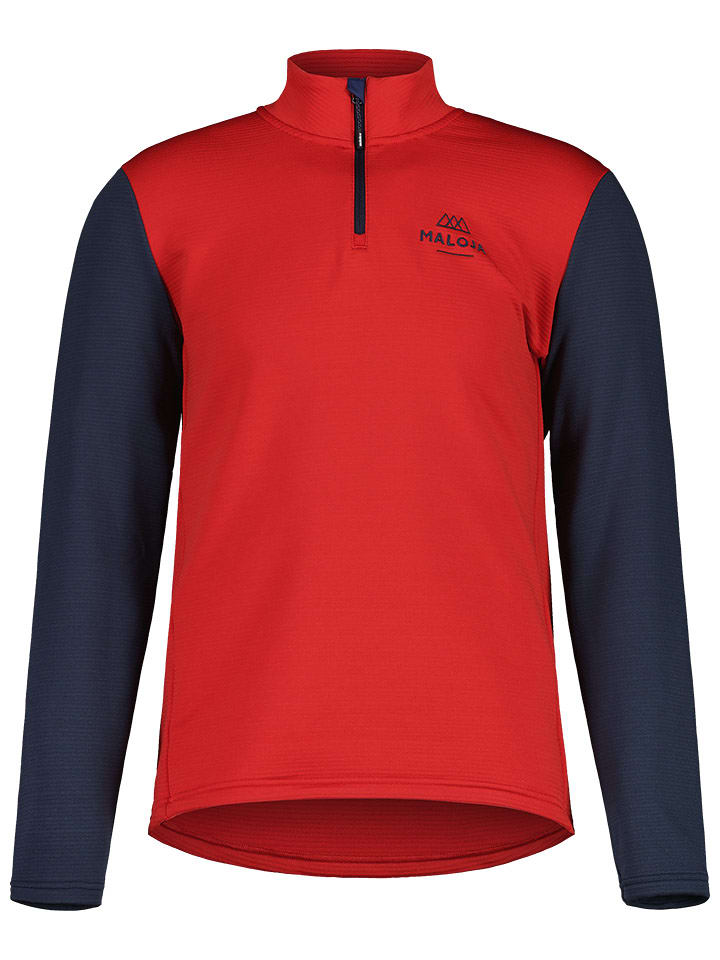 Maloja Bluza polarowa "CesarM" w kolorze czerwonym rozmiar: XL
