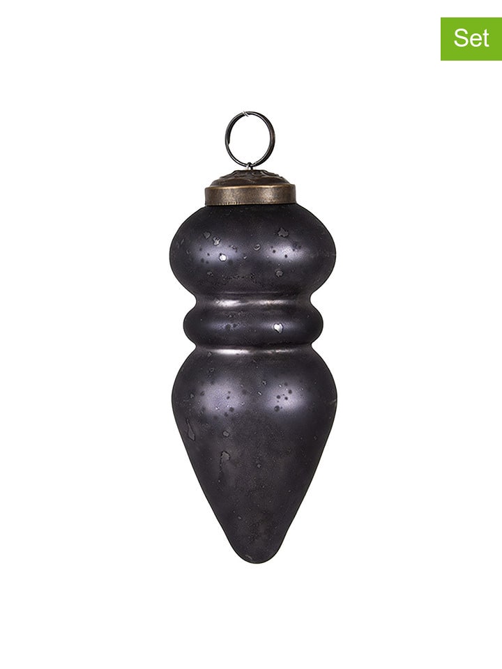 Clayre & Eef Bombki (2 szt.) w kolorze fioletowym - Ø 11,5 cm rozmiar: onesize