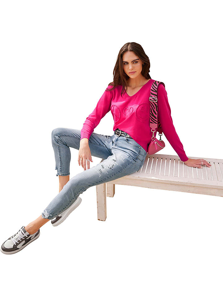 Heine Sweter w kolorze różowym rozmiar: 44