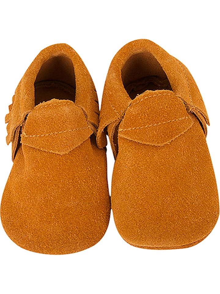 Lait et Miel Skórzane buty "Original" w kolorze jasnobrązowym do raczkowania rozmiar: 17/18