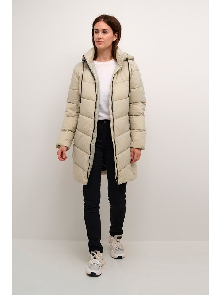 Kaffe Płaszcz pikowany w kolorze beżowym rozmiar: 40