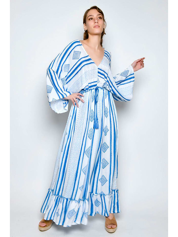 H.H.G. Sukienka w kolorze biało-niebieskim rozmiar: M