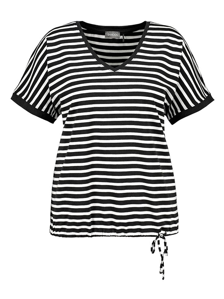 SAMOON Koszulka w kolorze czarno-białym rozmiar: 48