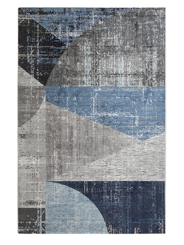 deco Rugs & Carpet Dywan "Double" w kolorze szaro-niebieskim rozmiar: 60x110 cm