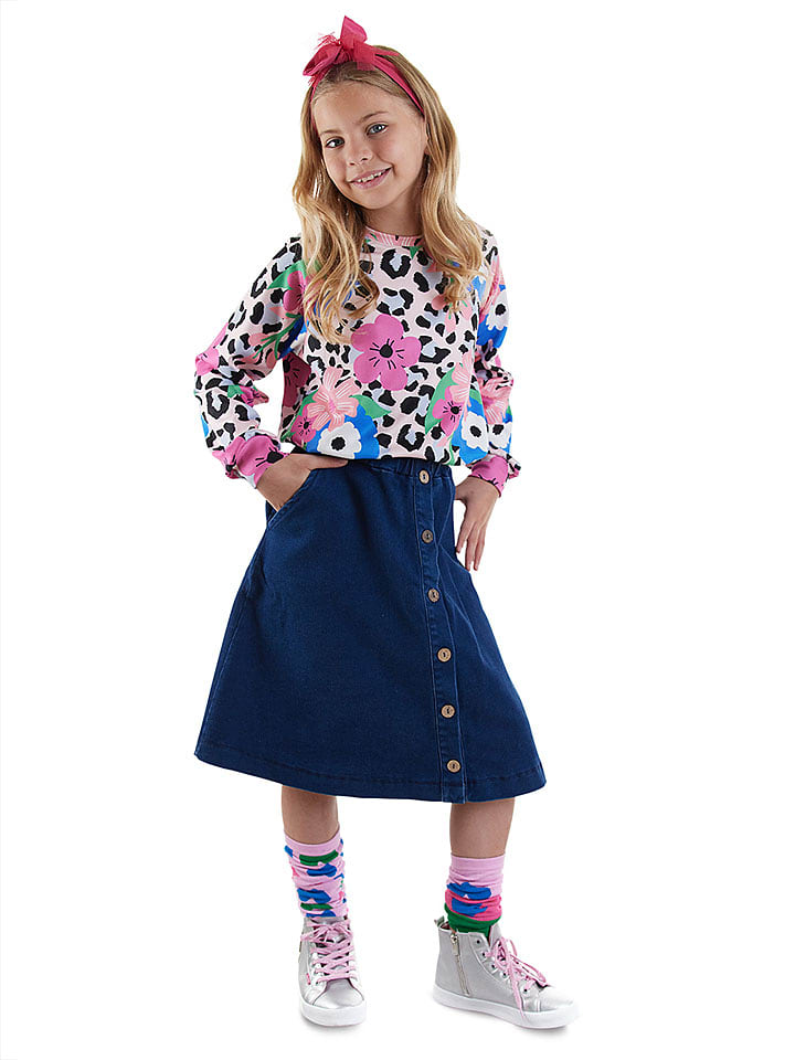 Denokids Spódnica dżinsowa w kolorze granatowym rozmiar: 134