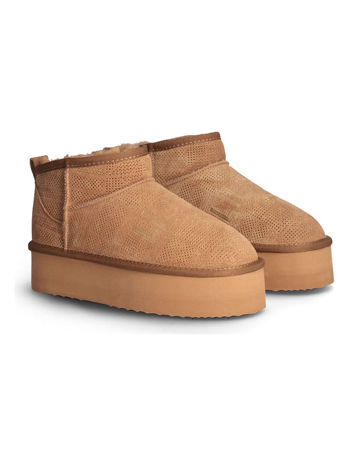 Liu Jo Skórzane botki w kolorze jasnobrązowym rozmiar: 41