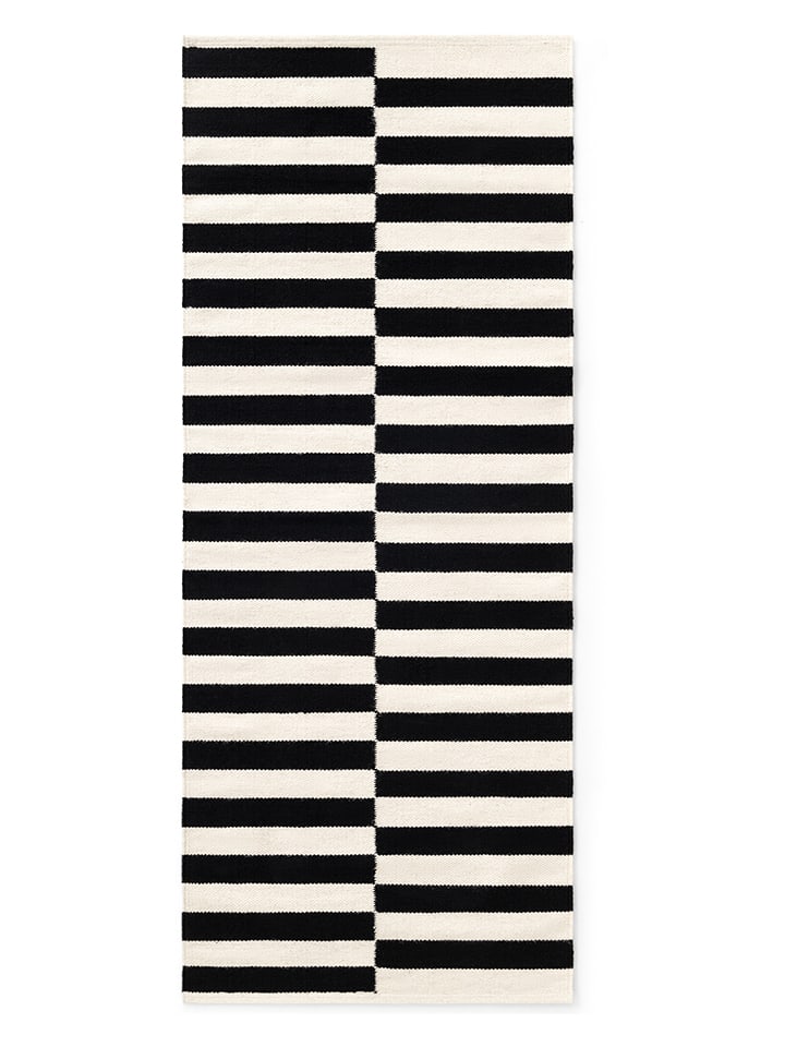 Hanse Home Wełniany dywan "Donna" w kolorze czarno-białym rozmiar: 80x200 cm