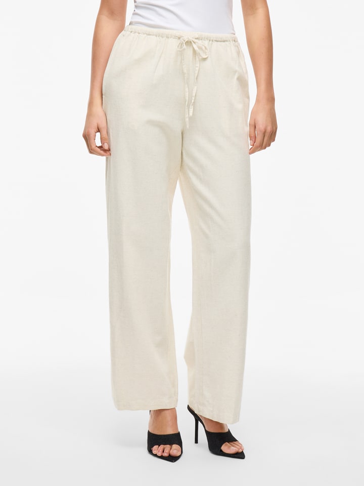 Vila Spodnie w kolorze kremowym rozmiar: 40