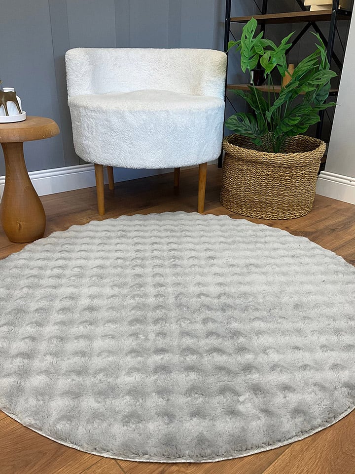 ABERTO DESIGN Dywan w kolorze jasnoszarym rozmiar: 100x100 cm