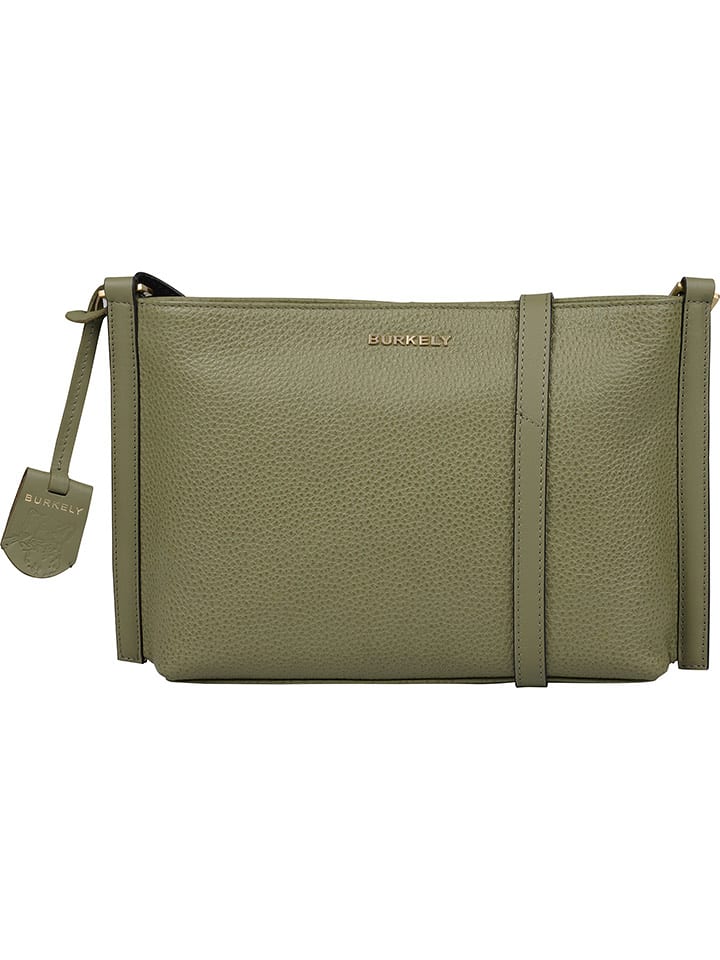 Burkely Skórzana torebka w kolorze khaki - 33 x 29 x 6 cm rozmiar: onesize
