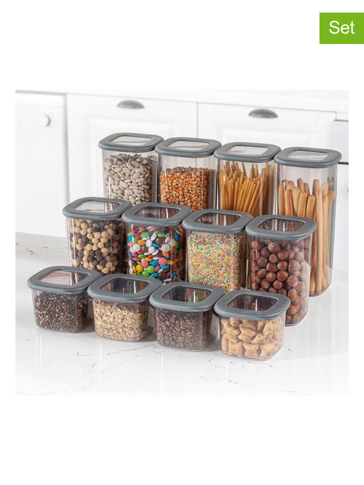 Violeta Home Pojemniki (12 szt.) w kolorze antracytowym rozmiar: onesize