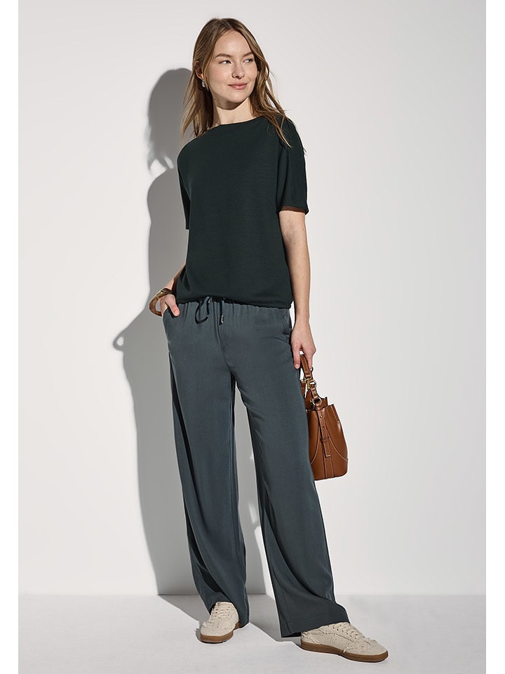 Street One Koszulka w kolorze ciemnozielonym rozmiar: 38