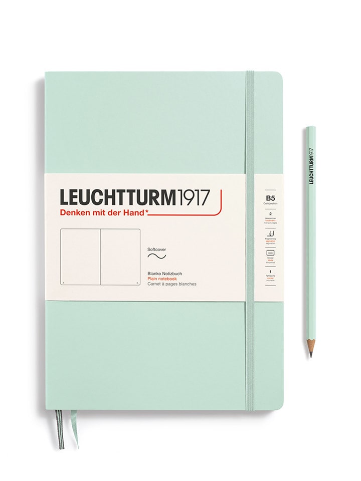 LEUCHTTURM1917 Notatnik w kolorze miętowym - 17,8 x 25,4 cm rozmiar: onesize