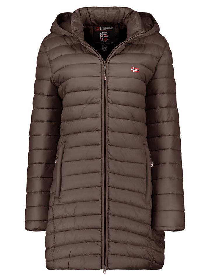 Geographical Norway Płaszcz pikowany "Atika" w kolorze brązowym rozmiar: XL
