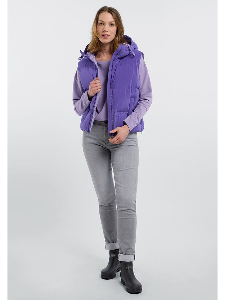 ELBSAND Kamizelka pikowana "Tari" w kolorze fioletowym rozmiar: M